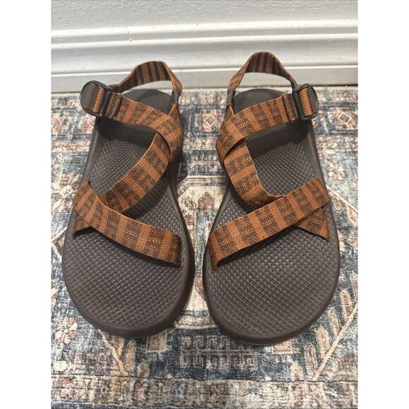 Chaco Size 10M Men’s Brown And Orange Braid Adjustable Comfort Sport Sandals - Picture 1 of 8